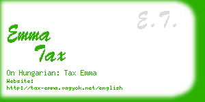 emma tax business card